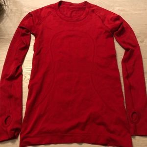 lululemon athletica Tops - Lululemon Swiftly Classic Long Sleeve Dark Red Sz6 lululemon athletica Tops - Lululemon Swiftly Classic Long Sleeve Dark Red Sz6